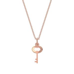 Pendentif Clé Classique Thème Cercle en Or Rose avec Pierres Moissanite, Bijou Unisexe pour Usage Quotidien - Product Image 3