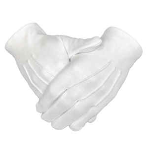 Gants de cérémonie maçonniques, gants en coton brodés avec logo, disponibles à bas prix - Product Image 4