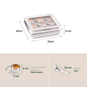 Contenedor de Especias al por Mayor para Envíos a Granel, Tapa de Vidrio Transparente, Tamaño Pequeño, Estante para Especias de Alta Calidad - Product Image 4