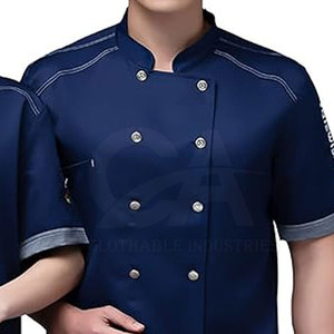 Chaqueta de Chef Unisex 2026 de Manga Corta con Doble Botonadura para Restaurantes Profesionales - Product Image 5