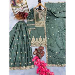 Ensemble haut et dupatta pour femme, élégant et de soirée, style palazzo - Product Image 1