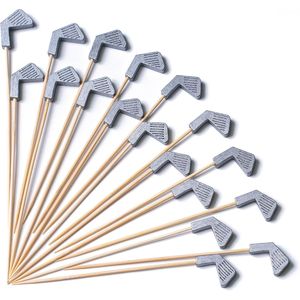 Palillos de Cóctel con Forma de Pelota de Golf, 4.7 Pulgadas, de Bambú, 100 Unidades, Palillos Decorativos para Aperitivos, Comida, Bebidas, Frutas, Sándwiches, Barbacoa, Temática de Golf - Product Image 1
