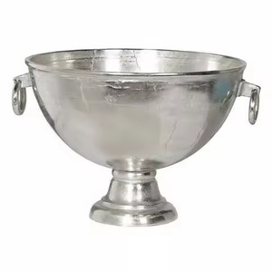 Seau à glace en acier inoxydable plaqué or avec piédestal et poignées, refroidisseur à vin pour le camping - Product Image 4