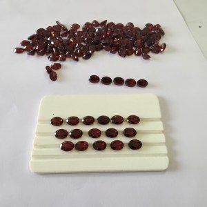 Pierres précieuses en grenat rouge naturel, qualité AAA, certifiées IGI, taille ovale facettée, 3x5mm-8x10mm, clair, pour la fabrication de bijoux - Product Image 3