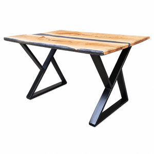 28" Height Furniture Legs 2Pcs Metal <b>Table</b> Legs X Shape Heavy Duty Bench Leg Capacity 1000lbs Load Metal <b>Table</b> Legs EDPTBL001 - Product Image 1