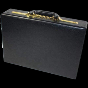 Maletín Clásico de Cuero Genuino Marrón con Cierre de Hebilla para Hombre, Uso Profesional, Estuche Rígido de Lujo - Product Image 4