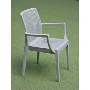 Fauteuil Command perforé gris ardoise |   Siège de laboratoire en polypropylène toutes saisons pour studio de biotechnologie commercial haut de gamme - Product Image 1