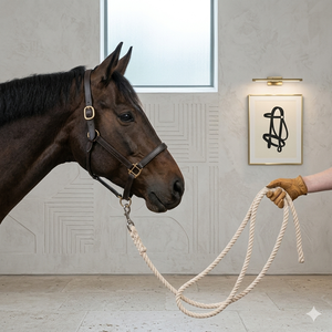 High-Strength <b>Horse</b> Cotton <b>Lead</b> <b>Rope</b> Heavy-Duty <b>Lead</b> with Brass/Steel Snap Hook, Soft and Comfortable Grip - Product Image 4