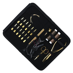 Customizable Gold Hair <b>Extension</b> tools Accessories Set Flat <b>Beads</b> Crimping Plier Curved Needles Scissor & Styling Clips finger - Product Image 1
