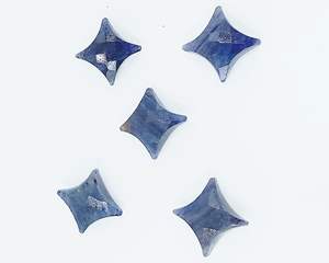 Perles de pierres précieuses en saphir bleu Ninja Star, perles en vrac pour la fabrication de bijoux, fournisseur en gros - Product Image 4