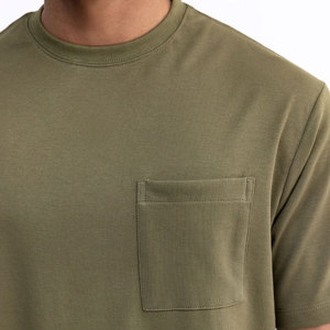 Camiseta de Verano para Hombre, Color Verde Menta, Estilo Liso, de Algodón, Corte Holgado, Estilo Urbano, Talla Grande - Product Image 6