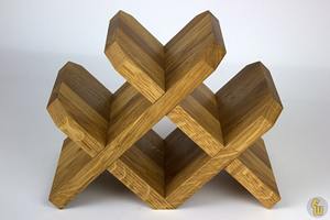 Estante para Botellas de Vino de Madera Rústica Marrón, Estante de Almacenamiento para Cocina con Capacidad para 4 Botellas, para Cubos de Hielo y Recipientes para Bebidas - Product Image 4