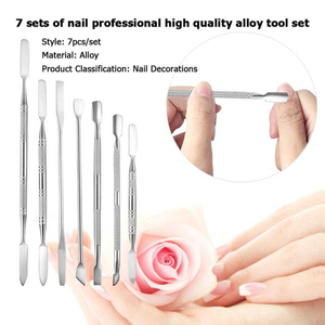 Double Sided Dead Skin Scraper Gel Nail Polish Remover <b>Tool</b> Rustproof Stainless Steel Cuticle Pushers for Pedicure Manicure - Product Image 2