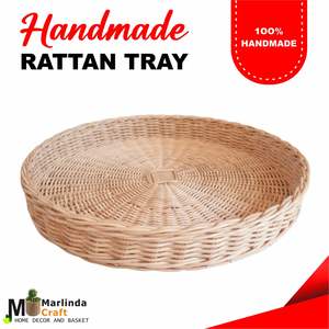 Plateau en rotin artisanal - Product Image 1
