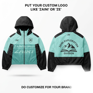 Premium 90 GSM Polyester Breathable Waterproof Windproof Men's Winter Windbreaker Jacket Mint Black High Street Style - Product Image 1