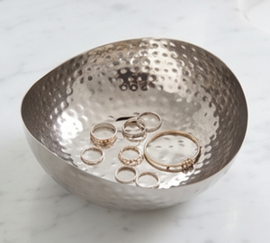 Fine Quality Hammered Stainless Steel <b>Salad</b> Serving <b>Bowl</b> Perfect For Fruit <b>Bowl</b> <b>Large</b> Metal Centerpiece Decorative <b>Bowl</b> - Product Image 2