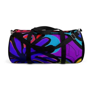 Custom Sublimation Printed Duffle Bags Gym Travel Sports Duffel Bag Waterproof Large Capacity with Shoe Space - Product Image 4