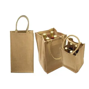 burlap jute wine bags