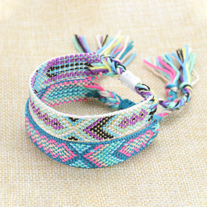 Pulsera de la Amistad Tejida Estilo Nepal para Niños y Niñas, Ajustable, Hecha a Mano, con Bordado de Algodón - Product Image 5