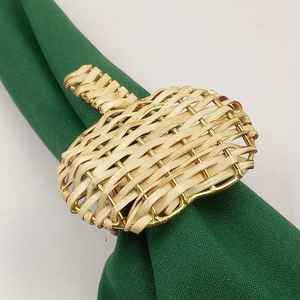 แหวนรองผ้าเช็ดปากหวายธรรมชาติทอมือ รูปทรงฟักทอง แหวนรองผ้าเช็ดปากหวายสำหรับโต๊ะอาหาร ของตกแต่งงานแต่งงาน - Product Image 6