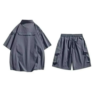 Conjunto de 2 Piezas de Camiseta Polo de Poliéster y Nailon con Botones Personalizados, Pantalones Cortos, Traje Deportivo para Hombre, Camisetas, Conjunto Corto, Chándal para Hombre - Product Image 3