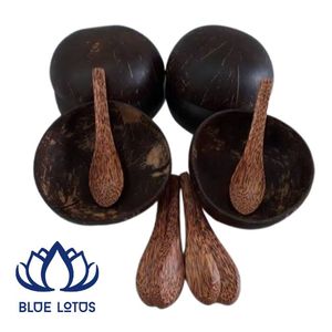 BEST SELLER Bol en Coque de Noix de Coco Écologique et Durable Blue Lotus – Vaisselle Légère et Lavable au Lave-Vaisselle pour Açaï - Product Image 1