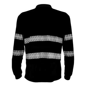 เสื้อทำงานแขนยาวสะท้อนแสงเพื่อความปลอดภัย ชุดป้องกันความปลอดภัยสำหรับงานก่อสร้างและงานวิศวกรรมถนน สำหรับผู้ชาย รับสกรีนโลโก้ - Product Image 3