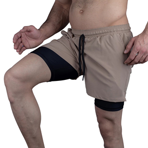 Shorts Deportivos 2 en 1 con Logotipo Personalizado, Doble Capa, para Gimnasio y Running, con Cintura Ajustada, para Mujer - Product Image 1