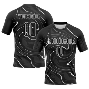 Custom Sublimated <b>Volleyball</b> Jersey <b>Set</b> Black White V-Neck Sleeveless Moisture Wicking Breathable 100% Polyester Adult Unisex - Product Image 2