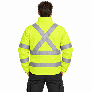 Chaqueta de seguridad reflectante de lujo, impermeable, de alta visibilidad, ropa de trabajo protectora para venta al por mayor global. - Product Image 2