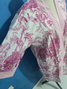 Kimono de Algodón Indio con Estampado de Jungla Rosa para Mujer, Hermoso Cárdigan de Verano para Spa, Playa, Regalo de San Valentín, Bata de Playa - Product Image 5