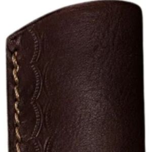 Couteau de chasse à lame fixe Damas, manche en cuir, forgé à la main en acier au carbone, OEM, pour découpe de viande, camping et extérieur - Product Image 3