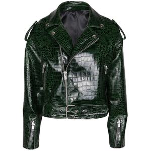 Veste en cuir pour femme, dernier design, motif Gavialidae en relief, fournisseur de vestes en cuir pour femme, logo personnalisé - Product Image 1