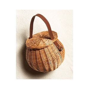 Sac en rotin écologique et durable, très tendance, avec décoration de perles |   Sac de voyage pour femme tissé à la main, naturel et artisanal, pour les vacances d'été - Product Image 1
