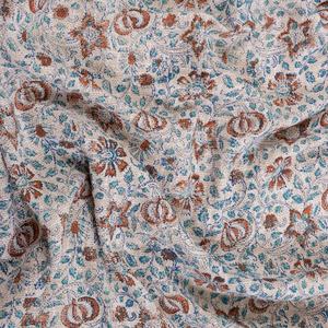 Manta de algodón con bloque de mano para sofá, decoración para sofá y sala de estar, manta suave y ligera, última colección - Product Image 4