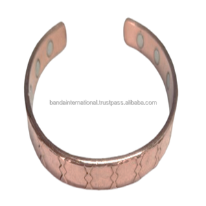 Bracelet en cuivre pur, magnifique, finition polie, pour femmes, bijou de mode en métal et article cadeau. - Product Image 5