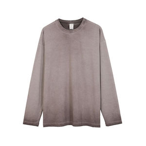 เสื้อยืดแขนยาวทรงโอเวอร์ไซส์หนา 280 กรัม ยี่ห้อดัง สไตล์เรโทร วินเทจ สำหรับผู้ชาย เสื้อยืดเปล่าสีพื้น - Product Image 4