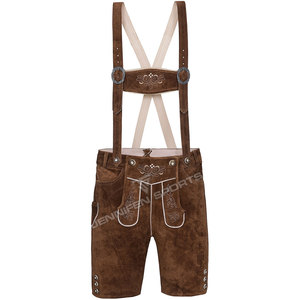Pantalones Cortos de Cuero de Ante Vacuno Bávaro Hechos a Medida para Hombre, Estilo Trachten, Cintura Media, Color Sólido, Auténtico Disfraz de Oktoberfest - Product Image 1