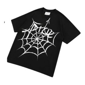 T-shirt pour homme à imprimé araignée, coton lourd, grande taille, respirant, streetwear, hip hop, coupe ample, col rond, manches courtes - Product Image 5