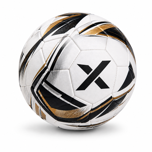 Ballon de football personnalisé X, blanc, noir, or, logo X, ballons de football pour tournois |   OEM ODM |   Fabricant |   Design haut de gamme - Product Image 2