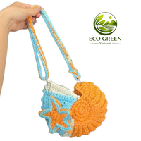 Sac en crochet coquillage style plage, sac fourre-tout côtier fait main, sac à bandoulière tricoté pour femme, nouvelle tendance été 2026, vente en gros