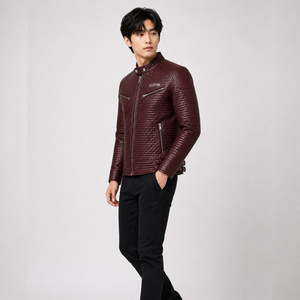 Solid Color Casual Wear Men Leather <b>Jacket</b> Streetwear New Fashion Comfortable Men Leather <b>Jacket</b> Slim Fit <b>Biker</b> <b>Jacket</b> - Product Image 3