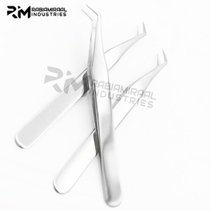 Pince à épiler pour extensions de cils RMI de haute qualité, en acier inoxydable durable, pointe lisse professionnelle à 45 degrés, 10 mm - Product Image 4