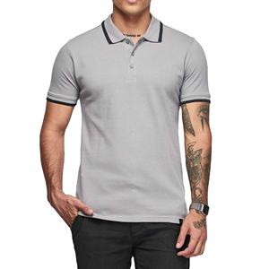 Classique Hommes Polo T-shirts Respirant Coton Tissu À Manches Courtes Casual D'été Style OEM Logo Personnalisé Fournisseur En Vrac - Product Image 1