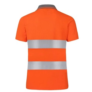 High Visibility Reflective Safety Polo Shirt Construction Hi Viz Work Shirts With Logo Embroidered Short Sleeve Shirts - Product Image 3
