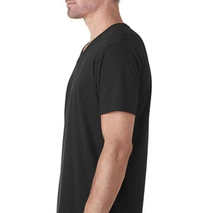 Camisetas de Cuello en V 100% Algodón para Hombre, Precio Económico, Venta Caliente, Logotipo Personalizado Impreso, Corte Holgado - Product Image 3