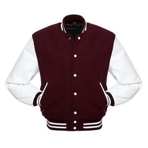 Premium Canvas Custom Varsity Letterman <b>Jacket</b> Front Logo Windproof Hooded Quilted <b>Jacket</b> Wholesale <b>Men</b> - Product Image 1