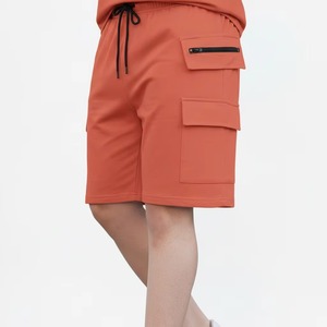 Ensemble t-shirt et short décontracté pour homme, col rond, couleur unie, respirant, satiné, 100% polyester, imprimé numérique, vêtements d'été - Product Image 6