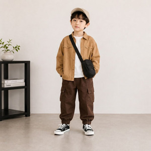 Veste en coton et polyester légère, tissée, décontractée et confortable pour enfants - Product Image 3