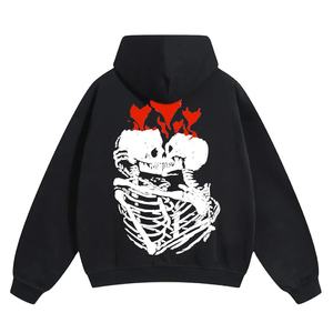 Tendance hommes couleur personnalisée pull à capuche casual manches longues et épaule tombante coton tissu et poches latérales capuche pour hommes - Product Image 6